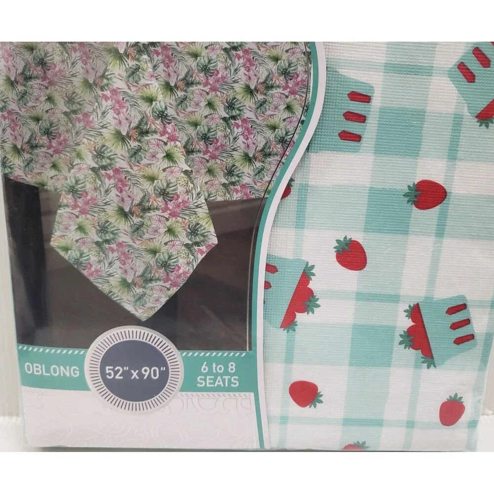 Printed Kitchen Vinyl Tablecloth,52
